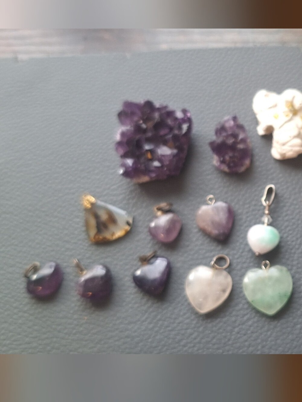 Amethyst Quartz Fossil Mineral Stones Citrine .925 Jewelry Making Genuine 14 pcs